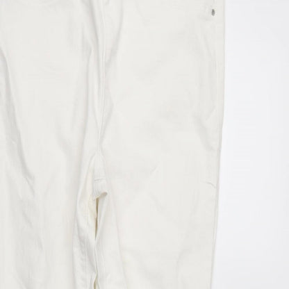 Womens UK Size 10 Denim Regular Fit Skinny White Jeans
