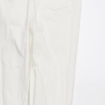 Womens UK Size 10 Denim Regular Fit Skinny White Jeans
