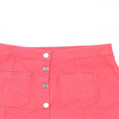 H&M Womens Red   Cargo Skirt Size 6
