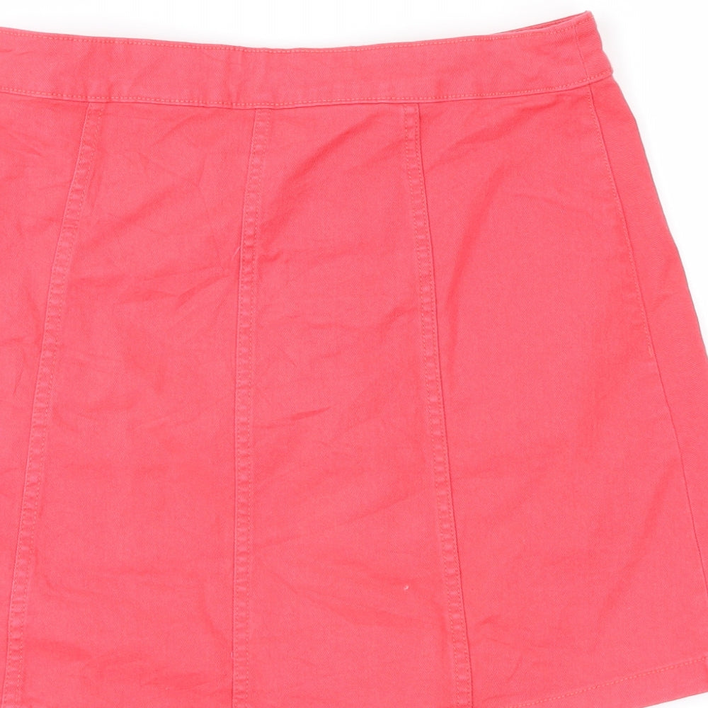H&M Womens Red   Cargo Skirt Size 6