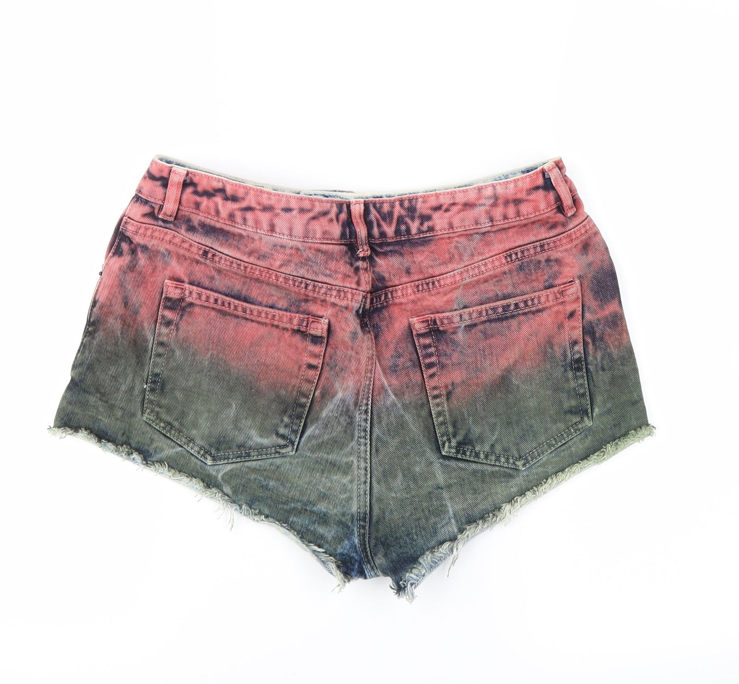 Topshop Womens Blue   Hot Pants Shorts Size 30 in - tye dye, tie die