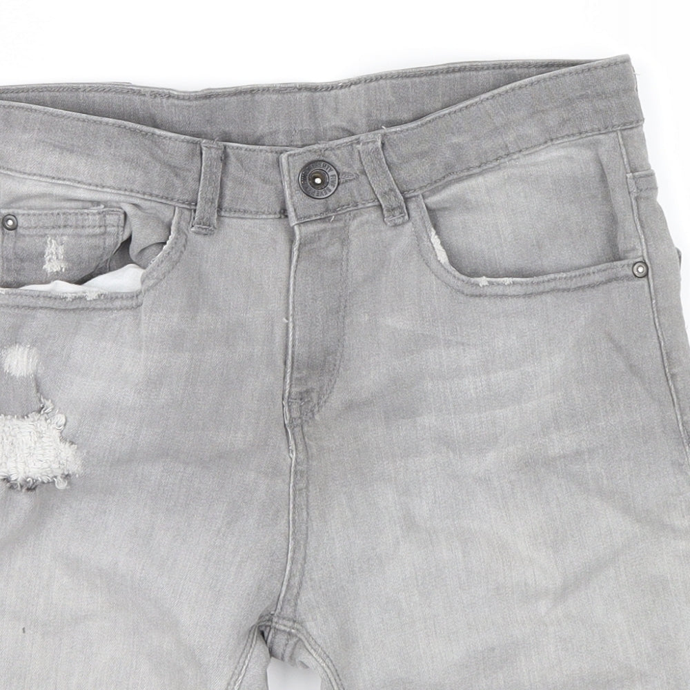 zara boys Mens Grey   Chino Shorts Size 27 in