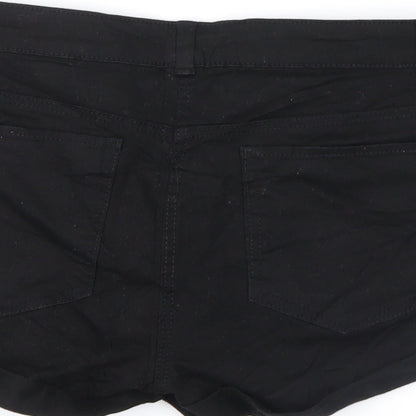 H&M Womens Black   Hot Pants Shorts Size 6