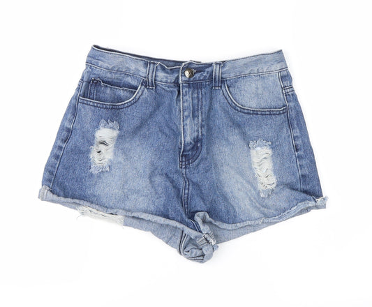 Missguided Womens Blue   Hot Pants Shorts Size 10