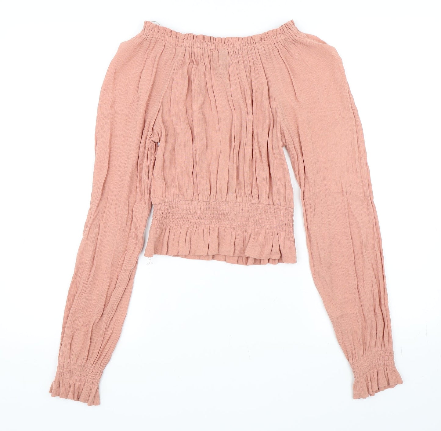 Womens UK Size 4 H&M Pink Basic Blouse
