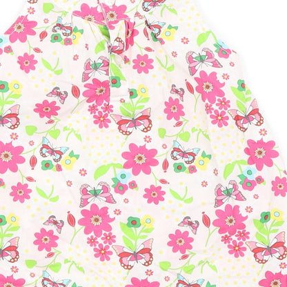 H&M Girls Pink Floral  A-Line  Size 9-12 Months