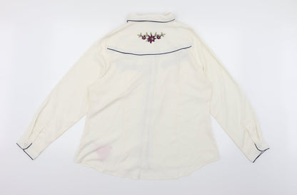 Womens UK Size 18 South White Basic Blouse