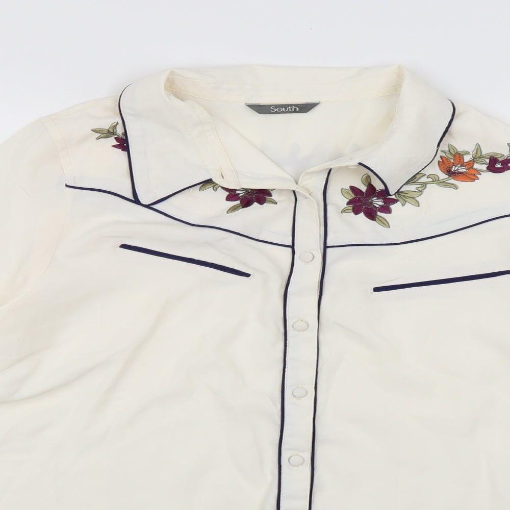 Womens UK Size 18 South White Basic Blouse