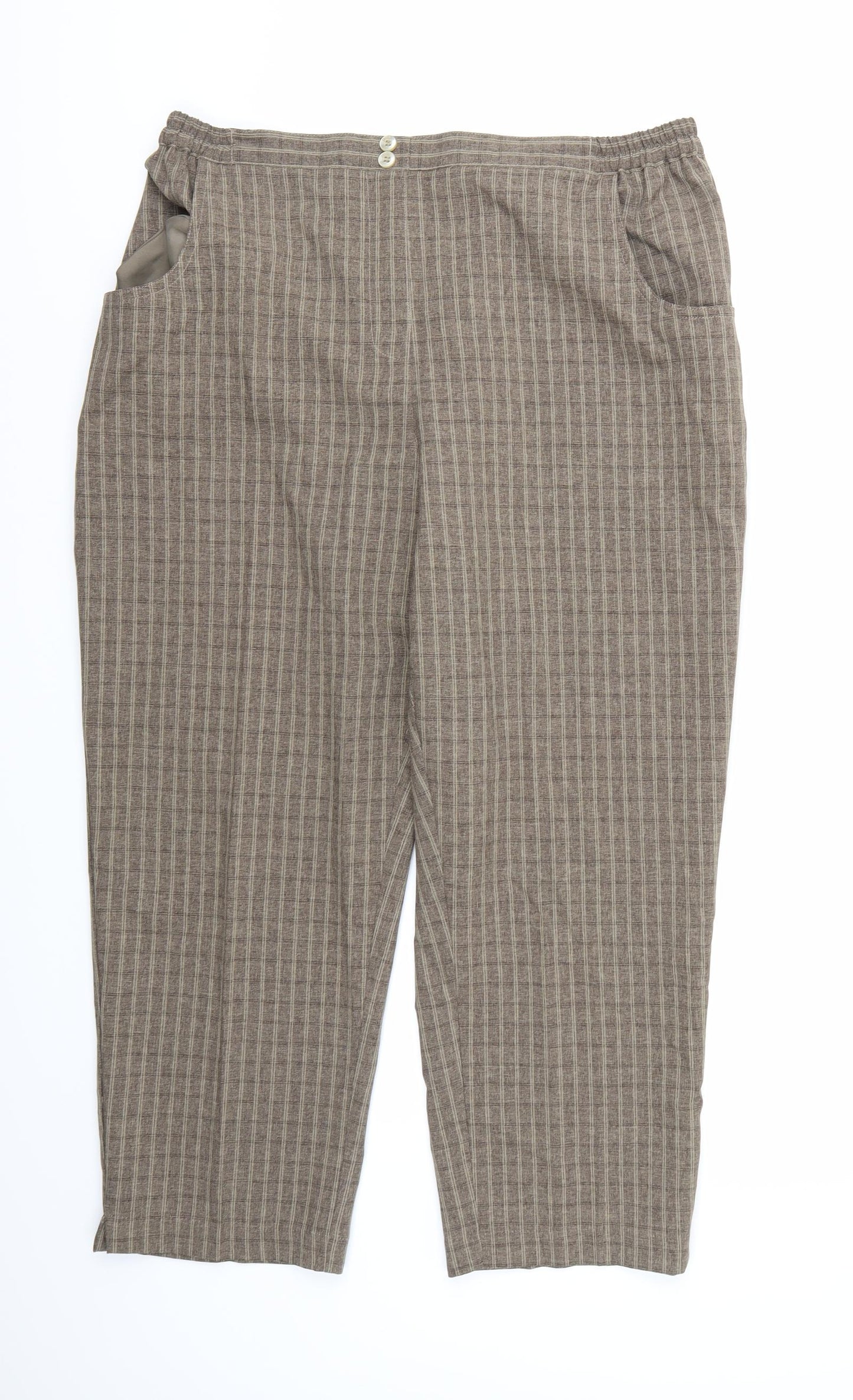 Womens UK Size 18 Essential Collection Regular Fit  Brown Trousers