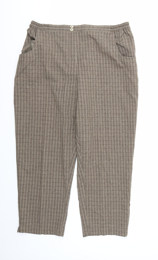 Womens UK Size 18 Essential Collection Regular Fit  Brown Trousers
