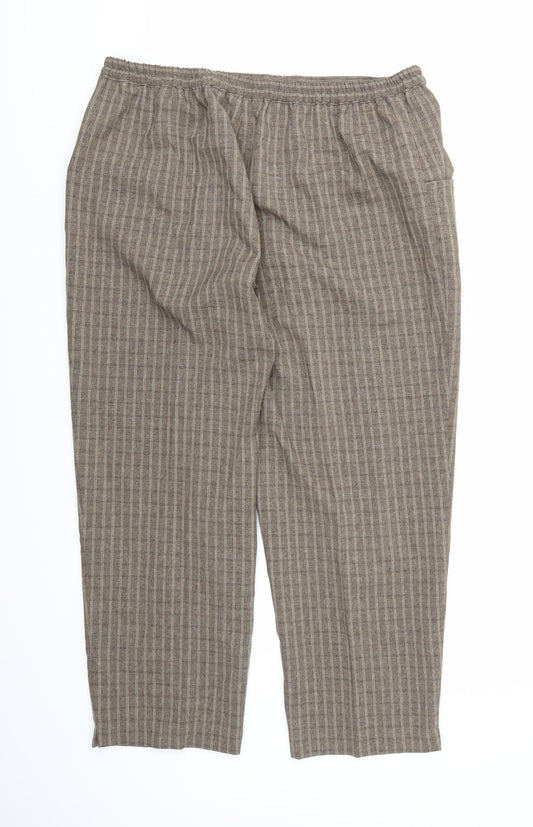Womens UK Size 18 Essential Collection Regular Fit  Brown Trousers