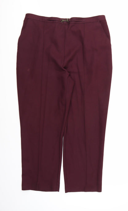 Womens UK Size 18 Papaya Regular Fit  Brown Trousers