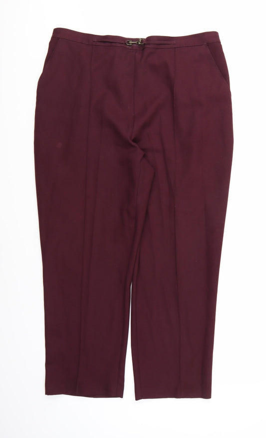 Womens UK Size 18 Papaya Regular Fit  Brown Trousers