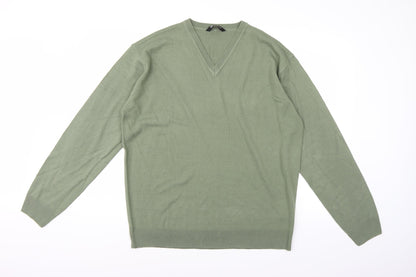 South Bay Mens Green  Knit Pullover Jumper Size M