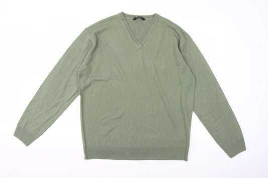South Bay Mens Green  Knit Pullover Jumper Size M