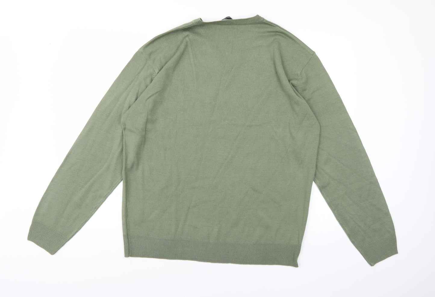 South Bay Mens Green  Knit Pullover Jumper Size M