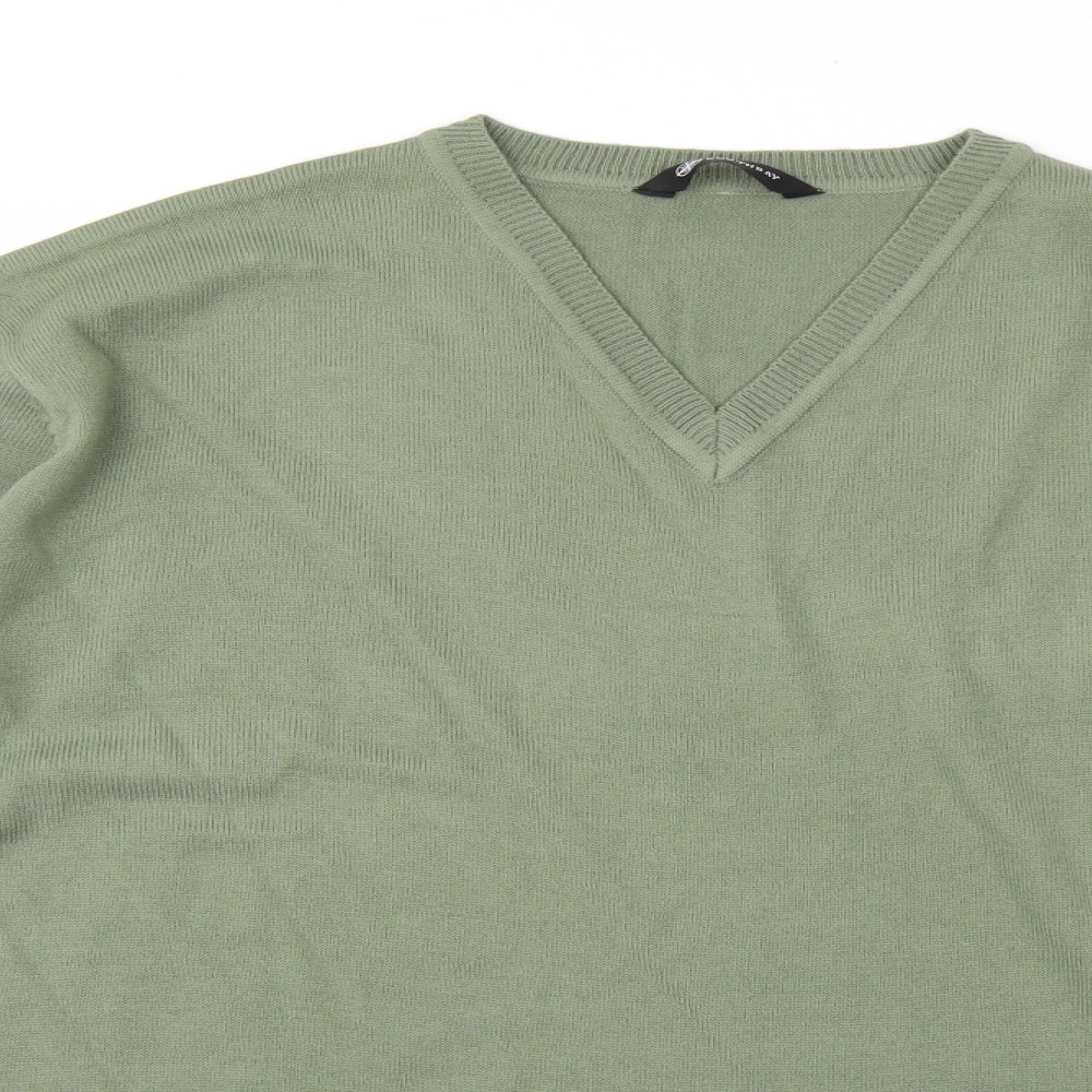 South Bay Mens Green  Knit Pullover Jumper Size M