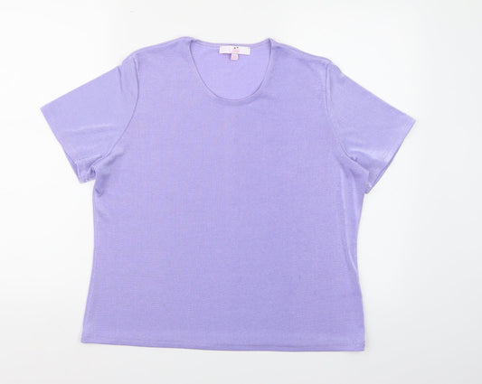 Julipa Womens Purple   Basic T-Shirt Size 16