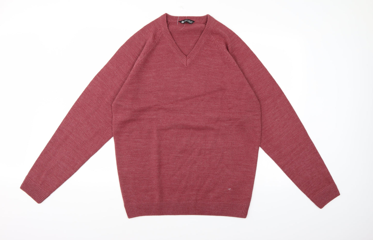 South Bay Mens Red  Knit Pullover Jumper Size M