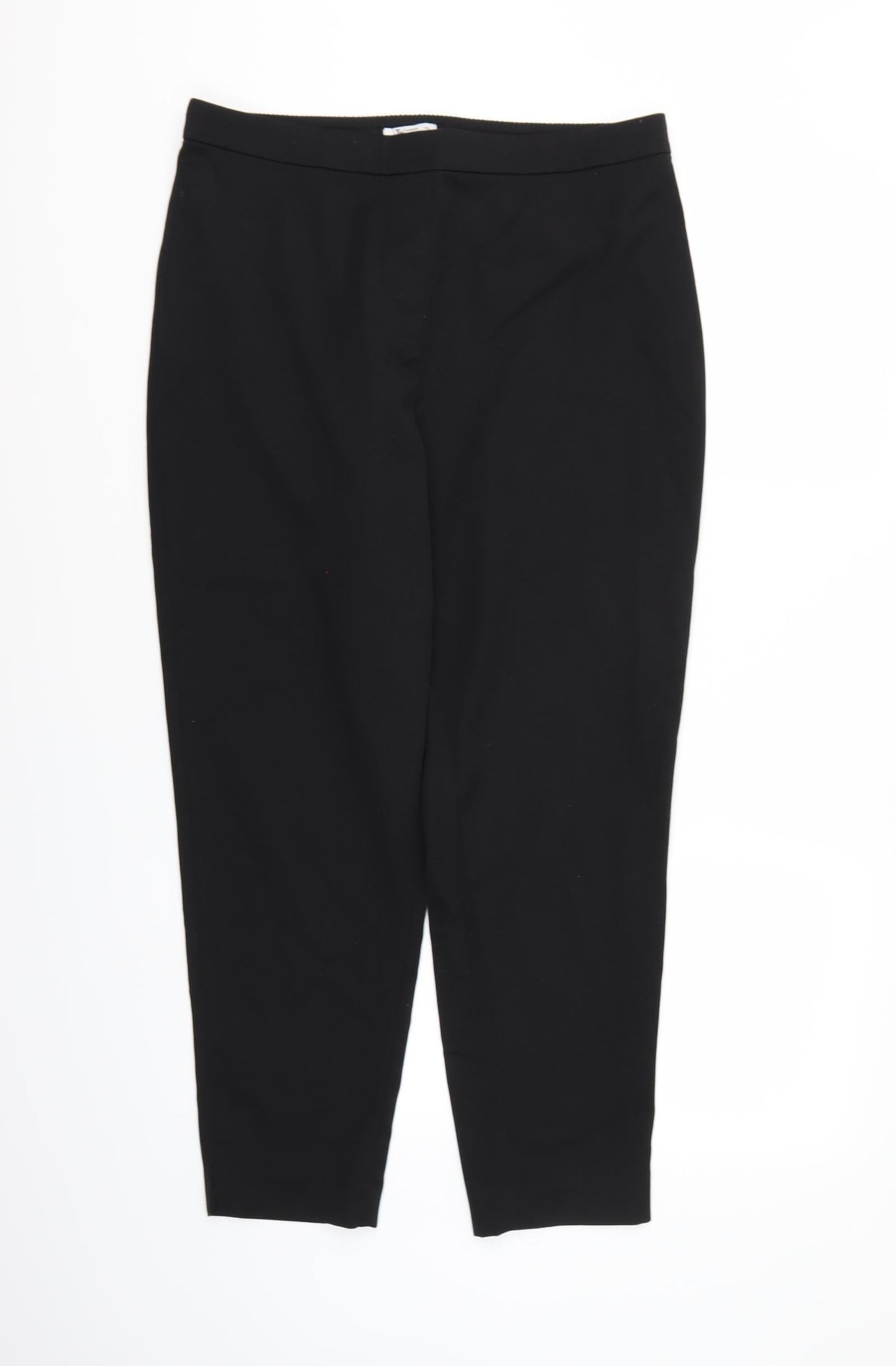 TU Womens Black  Rayon Trousers  Size 14 L26 in