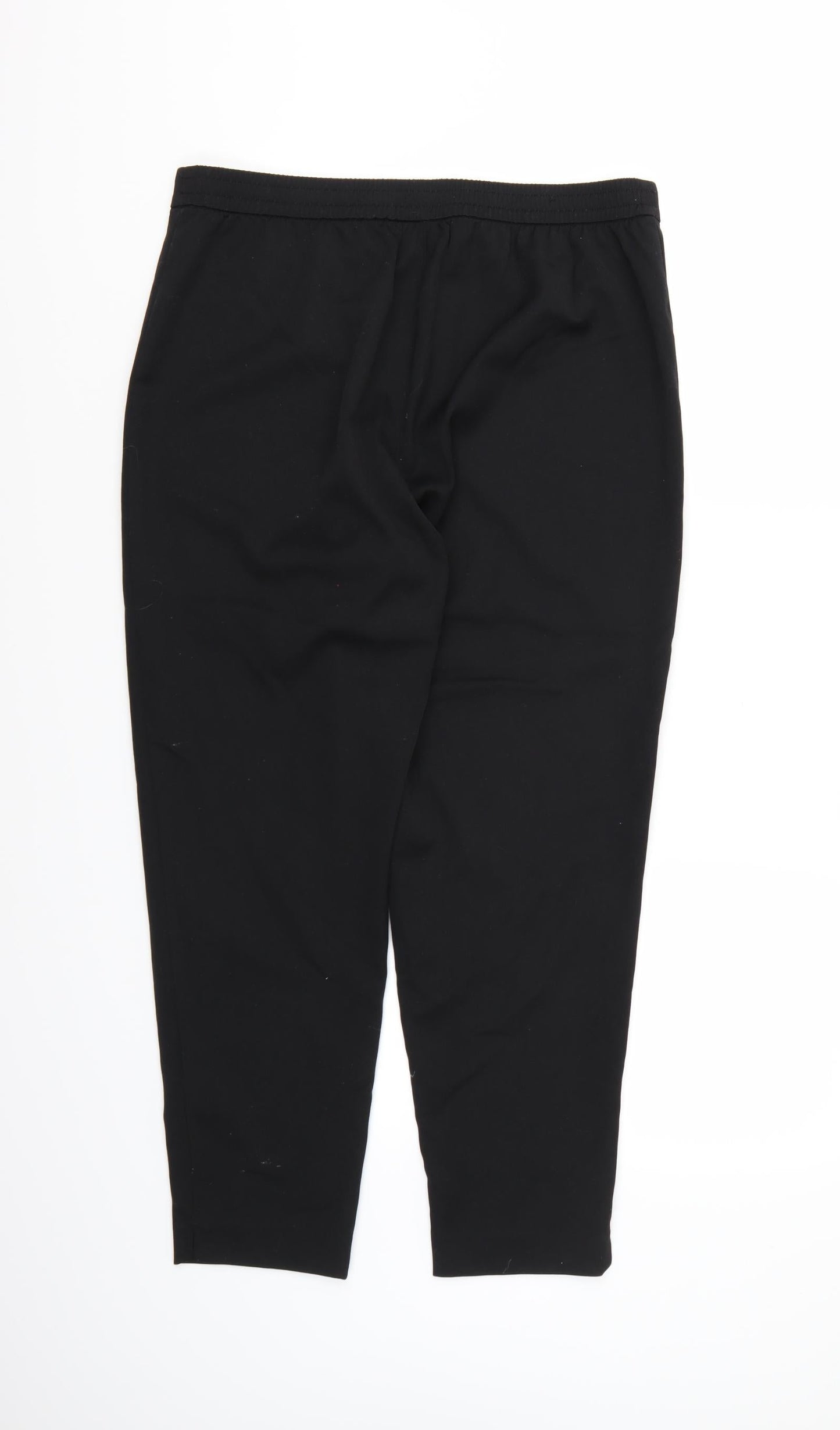 TU Womens Black  Rayon Trousers  Size 14 L26 in