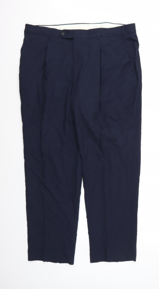 Essentials Mens Blue  Rayon Trousers   L29 in