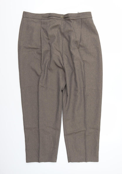Womens UK Size 20 Berkertex Regular Fit  Brown Trousers