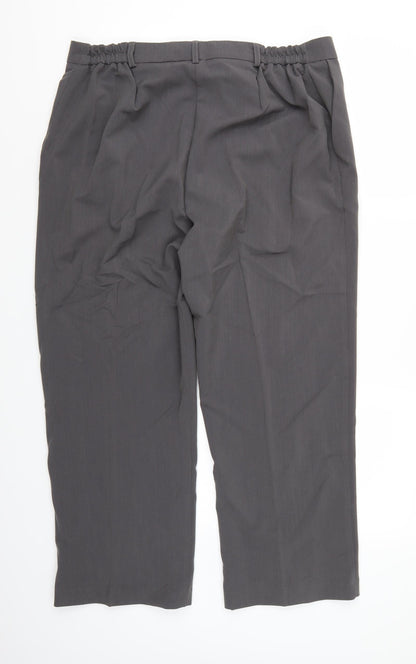 Womens UK Size 18 Essential Collection Regular Fit  Grey Trousers