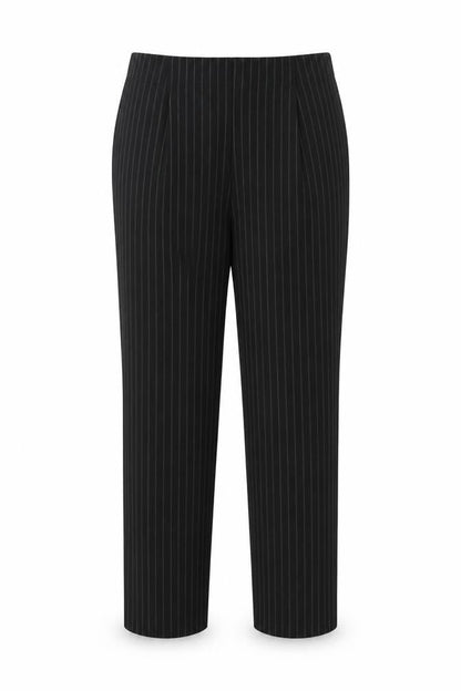 Marks & Spencer Womens Black Striped  Trousers  Size 16 L28 in