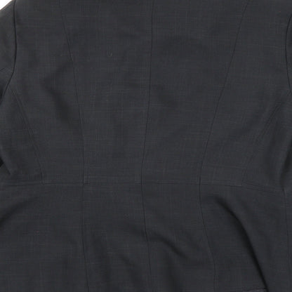 Autonomy Womens Grey Check Rayon Jacket Suit Jacket Size 14