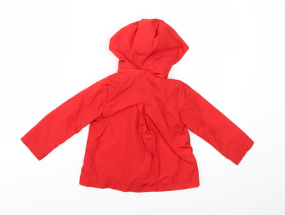 Chico's Girls Red   Rain Coat Coat Size 2 Years