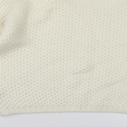 Marks and Spencer Girls White  Knit Pullover Jumper Size 11-12 Years