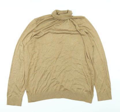 Womens UK Size XL Burton Beige Basic T-Shirt