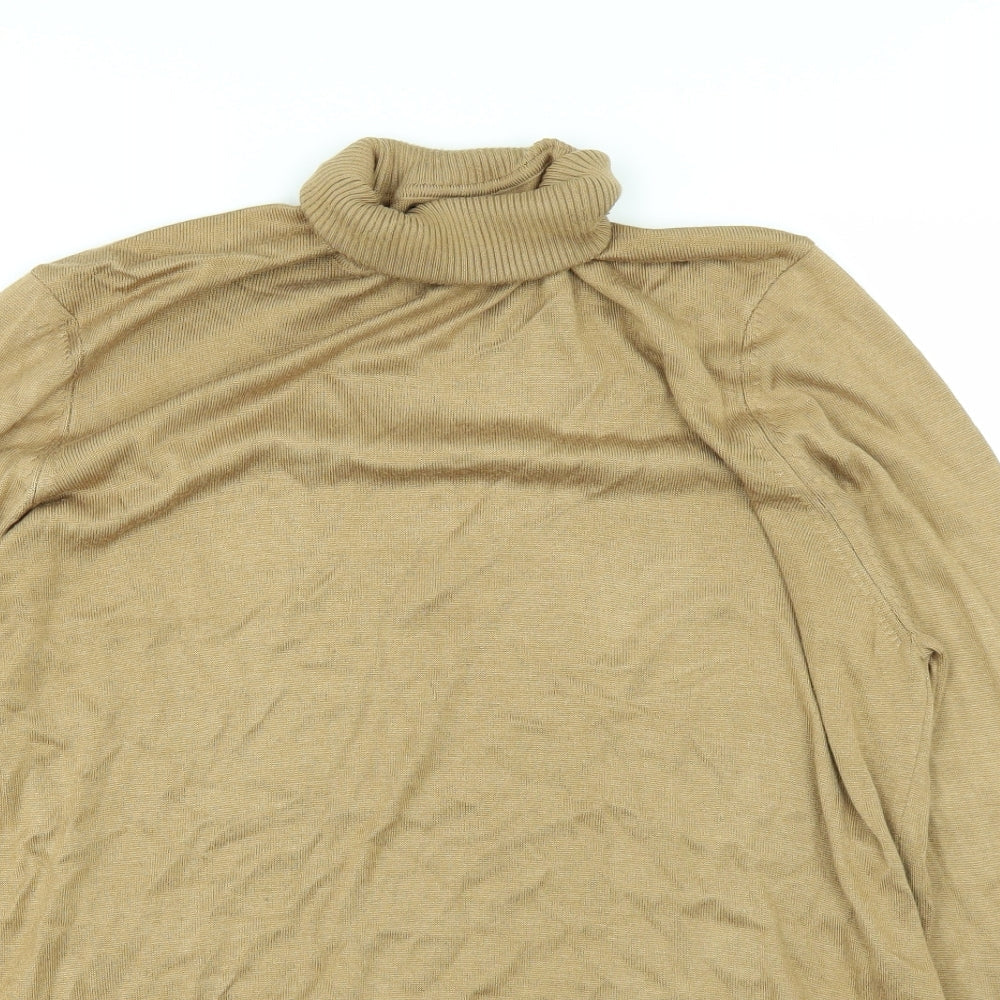 Womens UK Size XL Burton Beige Basic T-Shirt