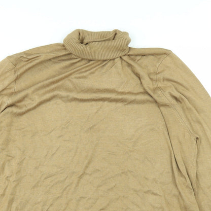 Womens UK Size XL Burton Beige Basic T-Shirt
