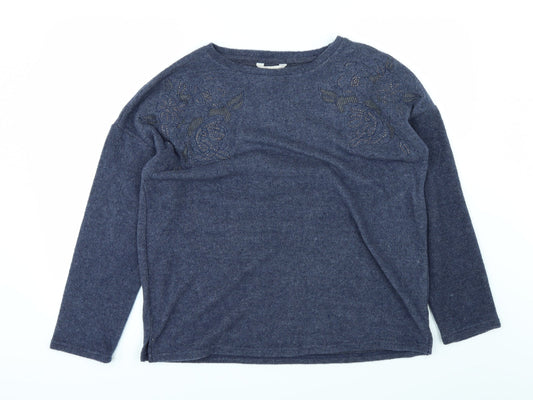 Nutmeg Womens Blue   Pullover Jumper Size 14