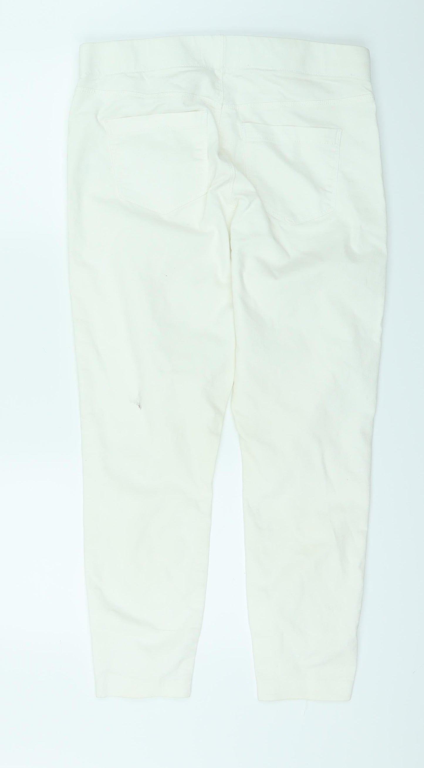 Womens UK Size 12 Papaya Regular Fit Straight White Jeans