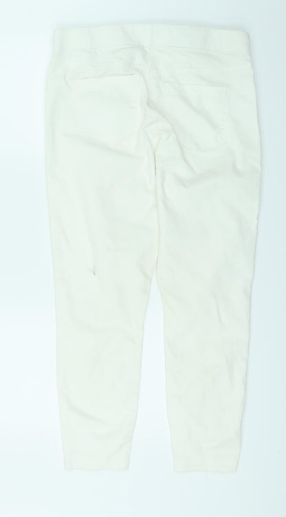 Womens UK Size 12 Papaya Regular Fit Straight White Jeans
