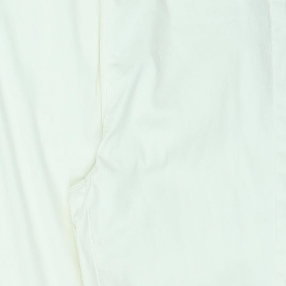 Womens UK Size 12 Papaya Regular Fit Straight White Jeans
