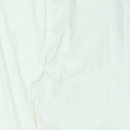 Womens UK Size 12 Papaya Regular Fit Straight White Jeans