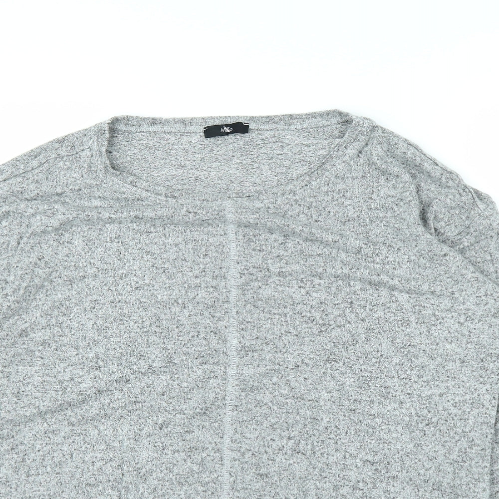 Womens UK Size 10 M&Co Grey Basic T-Shirt