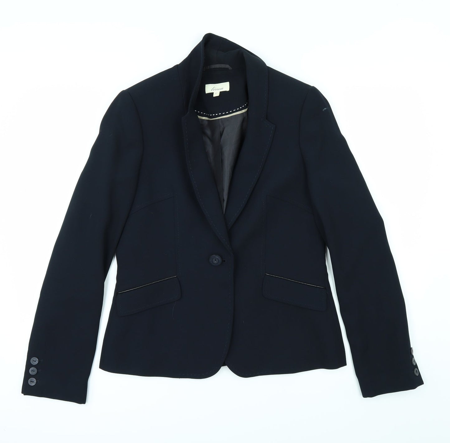 Linea Womens Blue   Jacket Suit Jacket Size 12