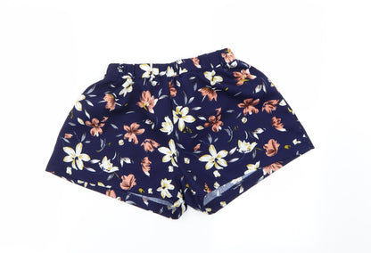 Preworn Womens Blue Floral  Culotte Shorts Size 10