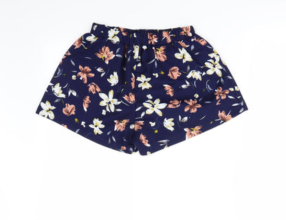 Preworn Womens Blue Floral  Culotte Shorts Size 10