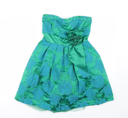 Warehouse Womens Green Floral  Mini  Size 10