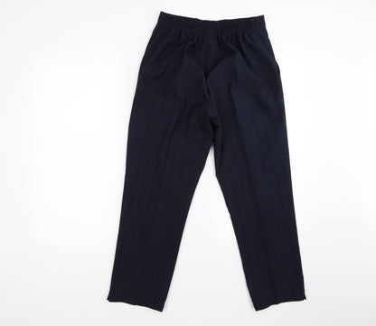 Womens UK Size 12 Preworn Regular Fit  Blue Trousers