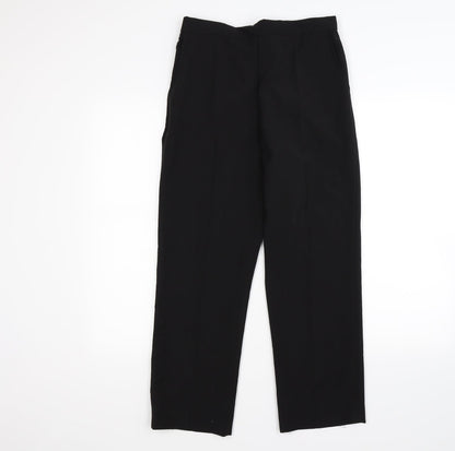 Womens UK Size 12 Preworn Regular Fit  Black Trousers
