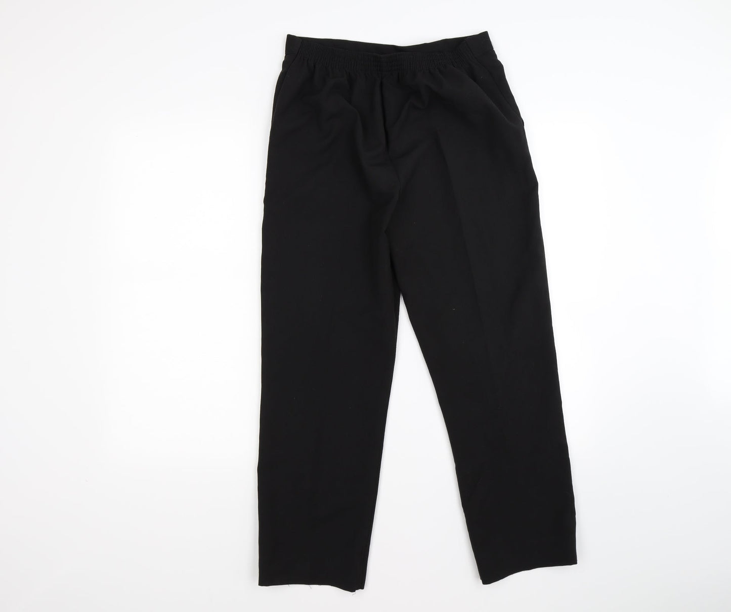 Womens UK Size 12 Preworn Regular Fit  Black Trousers