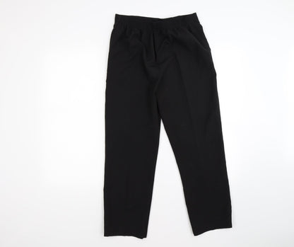 Womens UK Size 12 Preworn Regular Fit  Black Trousers
