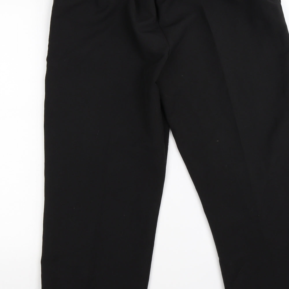 Womens UK Size 12 Preworn Regular Fit  Black Trousers